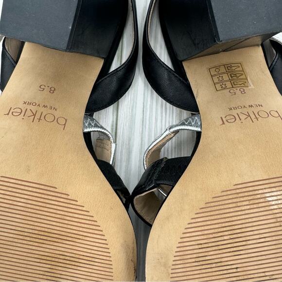 Botkier Sera colorblock caged block heel ankle strap dress sandals black 8.5 - Picture 14 of 15